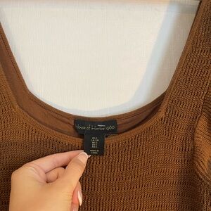 House of Harlow 1960 Brown Knit Dress